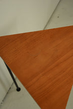 Load image into Gallery viewer, Vintage Post Modern Triangle Wood and Metal Side Table
