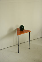 Load image into Gallery viewer, Vintage Post Modern Triangle Wood and Metal Side Table