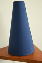 Load image into Gallery viewer, Large Vintage Blue Post Modern Cone Lampshade