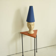 Load image into Gallery viewer, Large Vintage Blue Post Modern Cone Lampshade