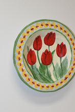 Load image into Gallery viewer, Tramp Art Paper Mache Tulip Painted Bowl