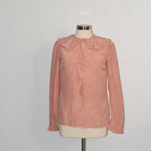 Load image into Gallery viewer, Vintage Ruffle Collar and Tie Patterned Button Down