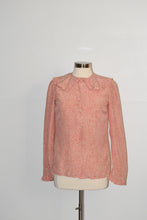 Load image into Gallery viewer, Vintage Ruffle Collar and Tie Patterned Button Down