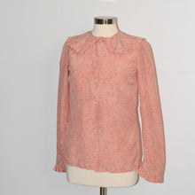 Load image into Gallery viewer, Vintage Ruffle Collar and Tie Patterned Button Down