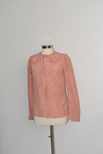 Load image into Gallery viewer, Vintage Ruffle Collar and Tie Patterned Button Down