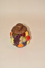 Load image into Gallery viewer, Vintage 60's/70's Hand Painted Ceramic Fruit Jar with Lid