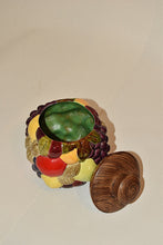 Load image into Gallery viewer, Vintage 60's/70's Hand Painted Ceramic Fruit Jar with Lid