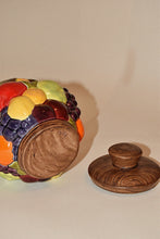 Load image into Gallery viewer, Vintage 60's/70's Hand Painted Ceramic Fruit Jar with Lid