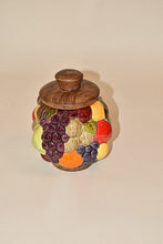 Load image into Gallery viewer, Vintage 60's/70's Hand Painted Ceramic Fruit Jar with Lid