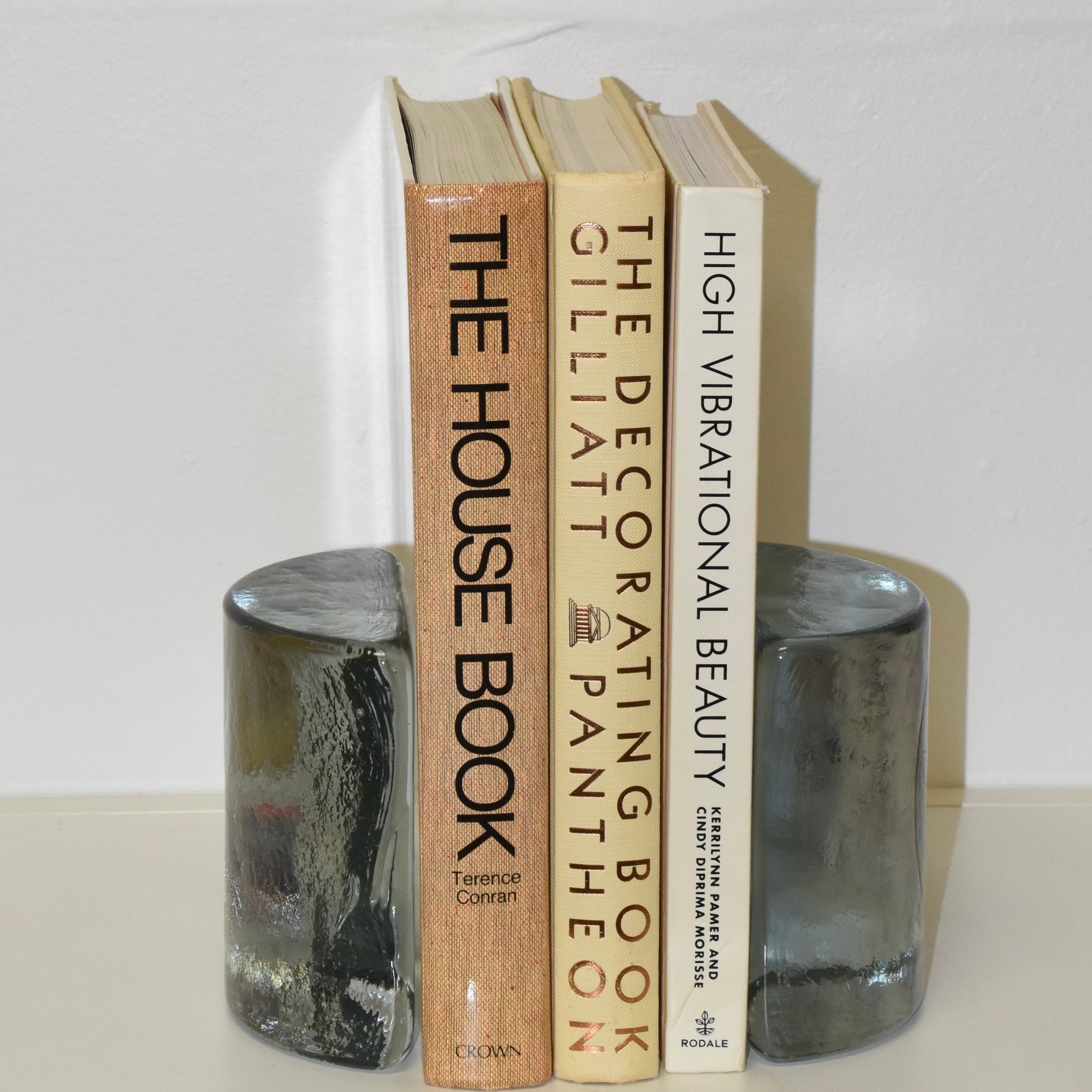 Vintage Half Moon Blenko Heavy Glass Book Ends – Lola and Lolo Vintage