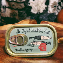 Load image into Gallery viewer, Tinned Fish Candle - Vanilla Eggnog
